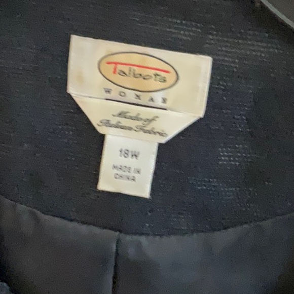 Navy jacket, Talbots 18w - Picture 2 of 3